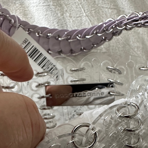 Paco Rabanne 1969 Mini Mess Two-Tone Tote - Clear and Lavender Handbag NWT - Picture 11 of 11